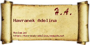 Havranek Adelina névjegykártya